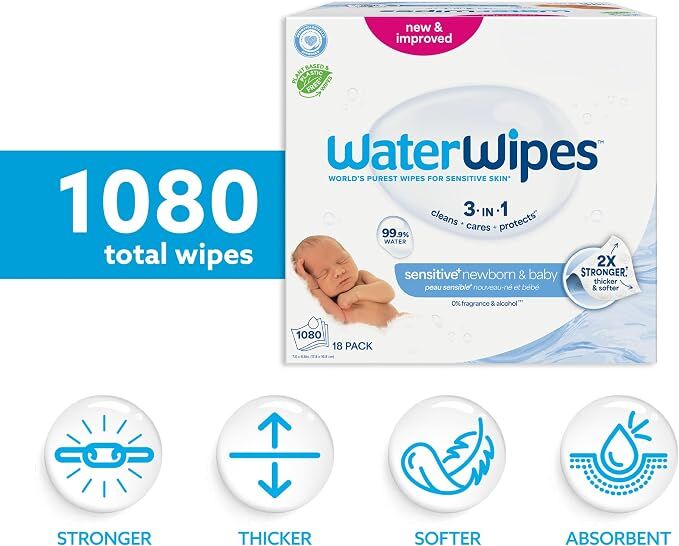 Jeddah, Baby & Kid Stuff, SAR 250,  WaterWipes Original Baby Wipes 1080 Count (18 Packs) - Brand New