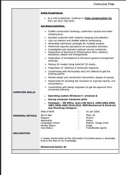 Riyadh, Job Seekers, Draftsman