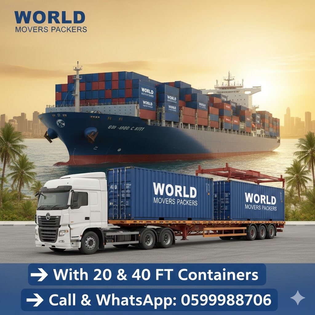 Riyadh, Household, WORLD Movers Packers➡️Door To Door CARGO DELIVERY➡️With 20-40 FT Containers➡️ 0599988706 )