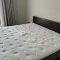 SAR 1000,  King Bed Frame + Mattress (180×200) &mdash; Dark Wood