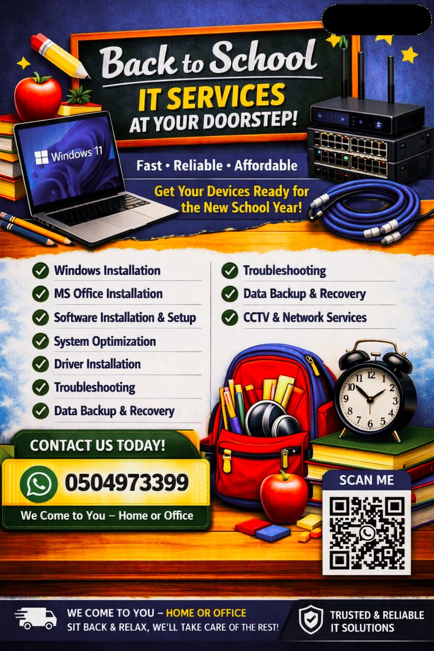 Jeddah, Computers, SAR 150,  🎓 Back To School – IT Services At Your Doorstep!