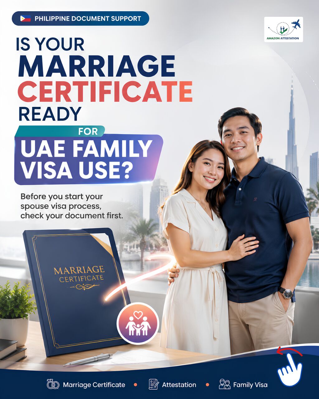 Ajman, Legal, Philippine Marriage Certificate Attestation For UAE Family Visa