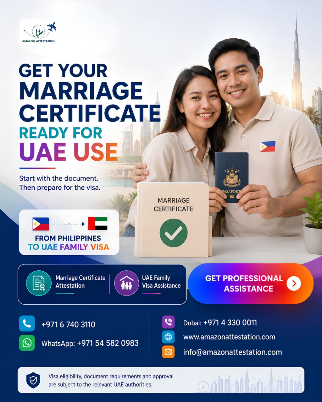 Ajman, Legal, Philippine Marriage Certificate Attestation For UAE Family Visa