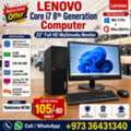 BHD 105,  LENOVO Core I7 8th Generation 12 Core's Computer Set Lenovo 22" Full HD Multimedia Monitor