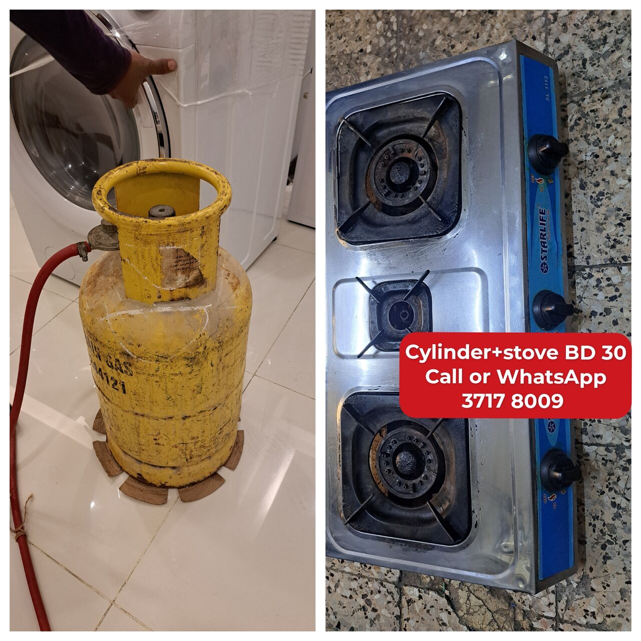 Manama, Appliances, BHD 30,  @@Gas Cylinder With Regulator+Stove In Good Condition For Sale With Delivery