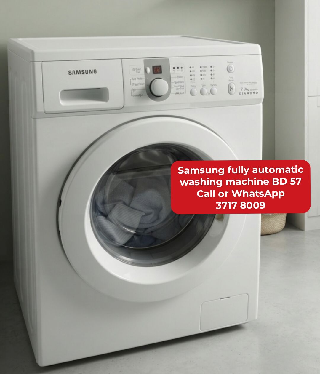 Manama, Appliances, BHD 57,  @@Samsung Washing Machine  Fully Automatic In Good Condition For Sale With Delivery