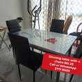 BHD 28,  @@Dinning Table With 4 Chairs In Good Condition For Sale With Delivery