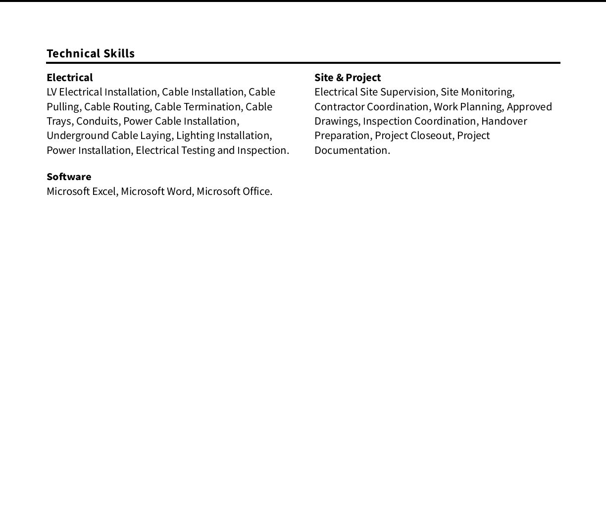 Riyadh, Job Seekers, Electrical Site Engineer