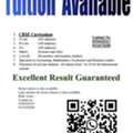 🌟 TUITION AVAILABLE – ALL CLASSES 🌟 CBSE • Cambridge • Local Boards  📚 Subjects & Level