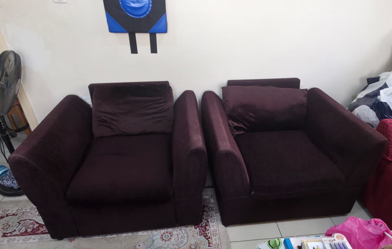 Bani Malik, Furniture, SAR 400,  5 Seater Sofa Set With IKEA Coffee Table For Drawing Or Lounge In Good Condition