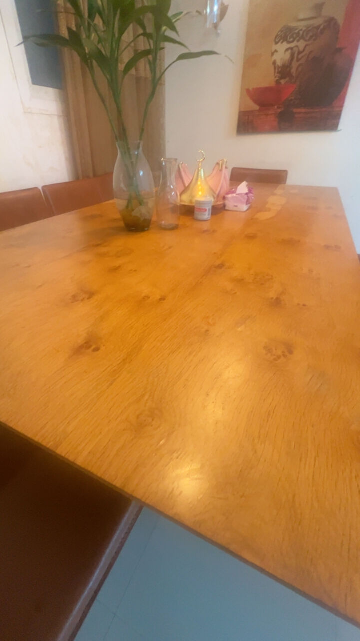 Al Rimal, Furniture, SAR 1200,  A Matt Wodden Dinning Tabel . 8 Chairs. From City Wood. No Defect. No Issue At All.