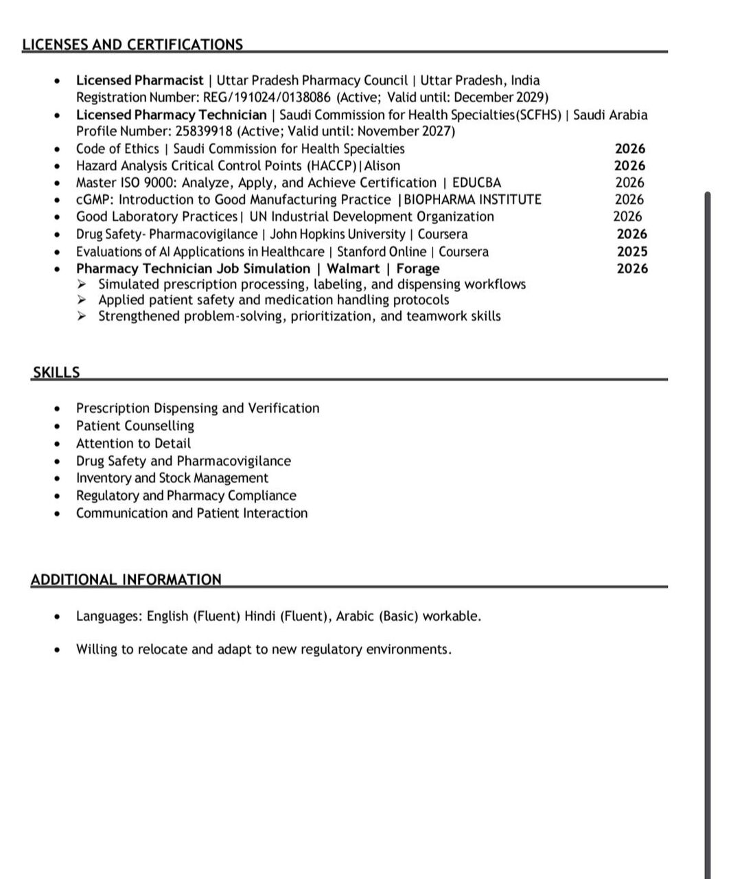 Riyadh, Job Seekers, Pharmacy Technician/Assistant Pharmacist