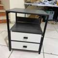 SAR 100,  Black Bed Side Table, Double Drawer With Two Surface