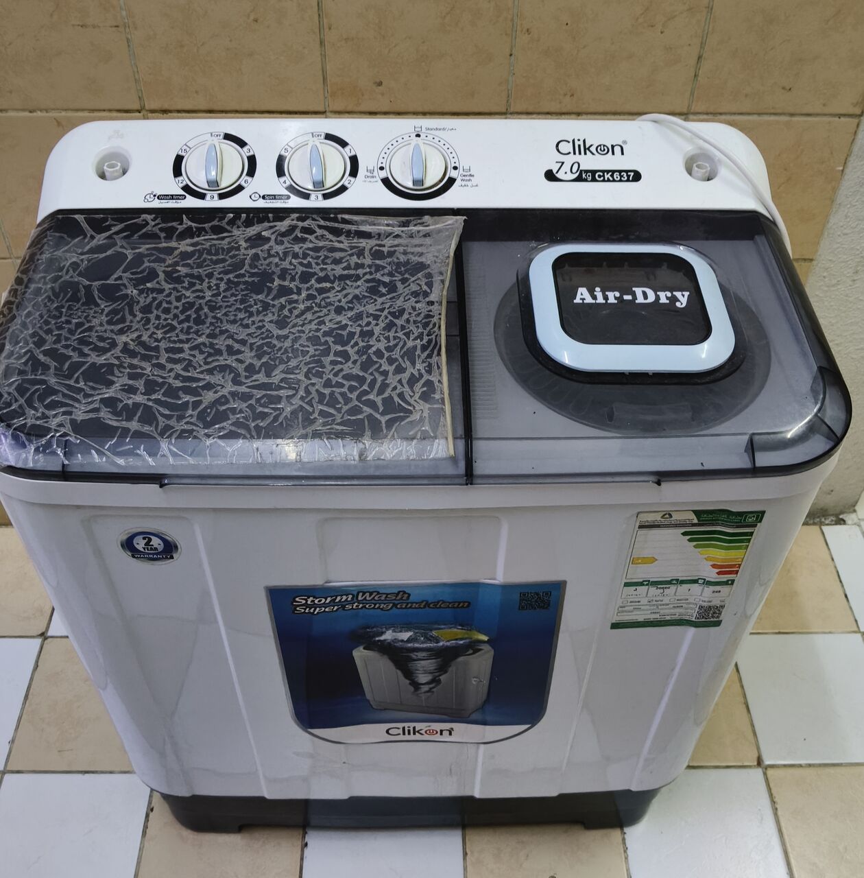 Al Adama, Appliances, SAR 260,  Clikon 7kg Semi Automatic Washing Machine