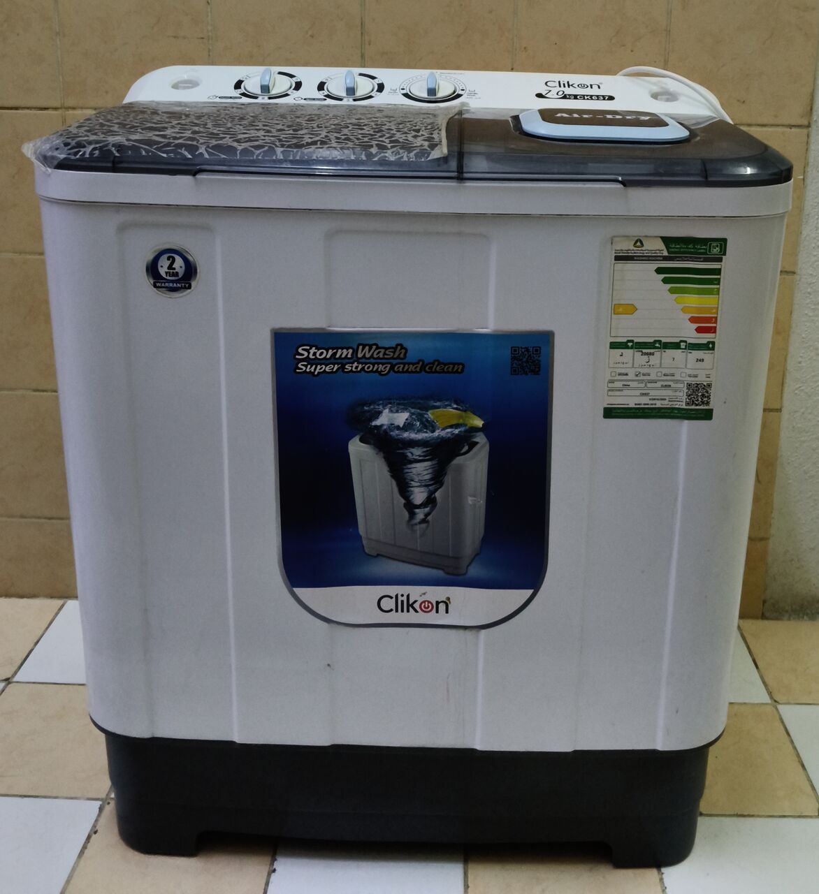 Al Adama, Appliances, SAR 260,  Clikon 7kg Semi Automatic Washing Machine