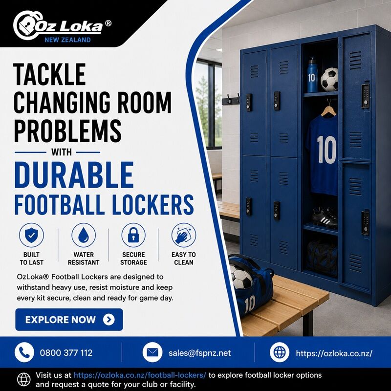 Auckland, Heavy Equipment, NZD 800,  Tackle Changing Room Problems With Durable Football Lockers