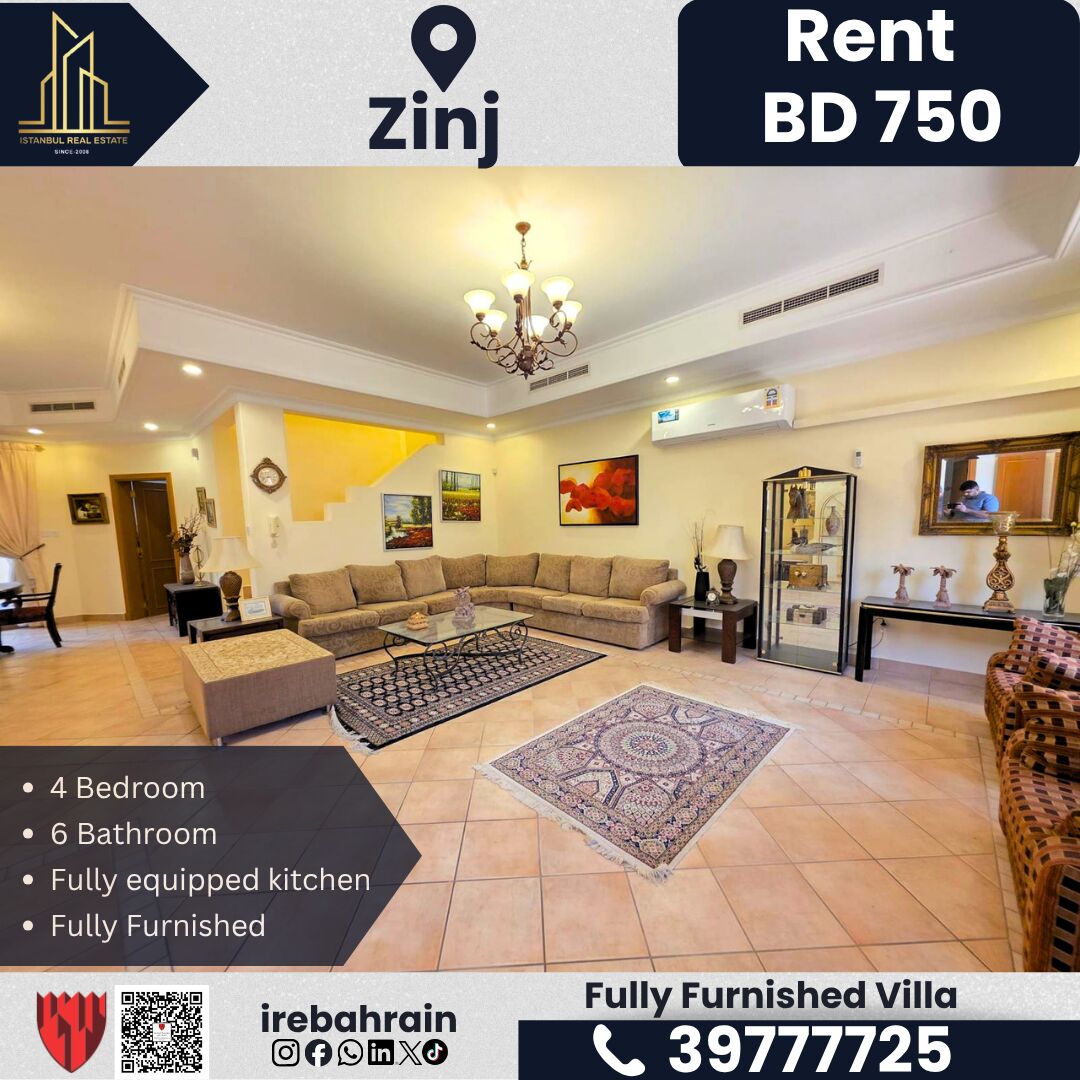 Zinj, Villas, BHD 750,  Furnished,  Fully Furnished Villa For Rent &ndash; Zinj | BD 750/-