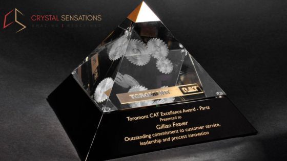 New York, Business, Premium Subsurface Laser Engraving For Crystal Awards