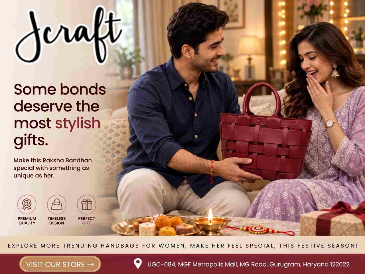 Gurugram, Clothing & Accessories, Premium Shoulder Bag For Women & Tote Bag For Women In MGF Gurugram | JCraft