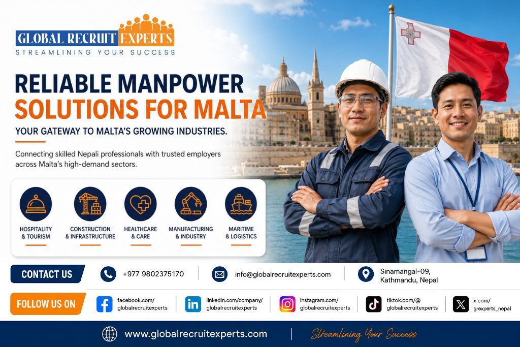 Malta, Manpower, Recruitment Agency For Malta | Global Recruit Experts