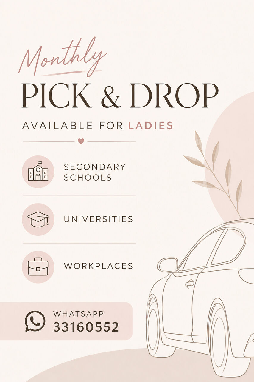 Hidd, Passenger Transport, Monthly Pick And Drop For Ladies Only