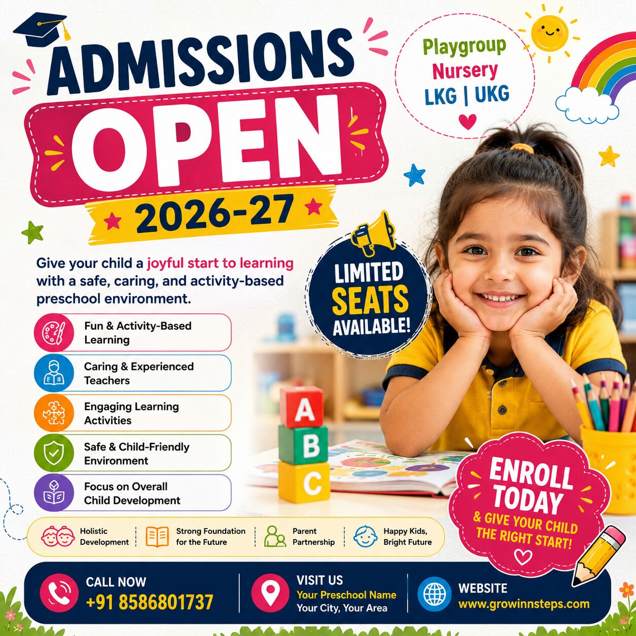 Bangalore, Daycare, 🎓 ADMISSIONS OPEN – 2026-27!