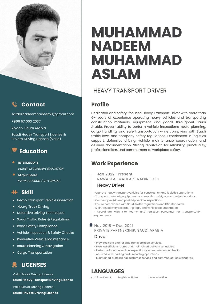 Riyadh, Job Seekers, Urgently Need Driver Job.  Dyna Driver ;Bus Driver