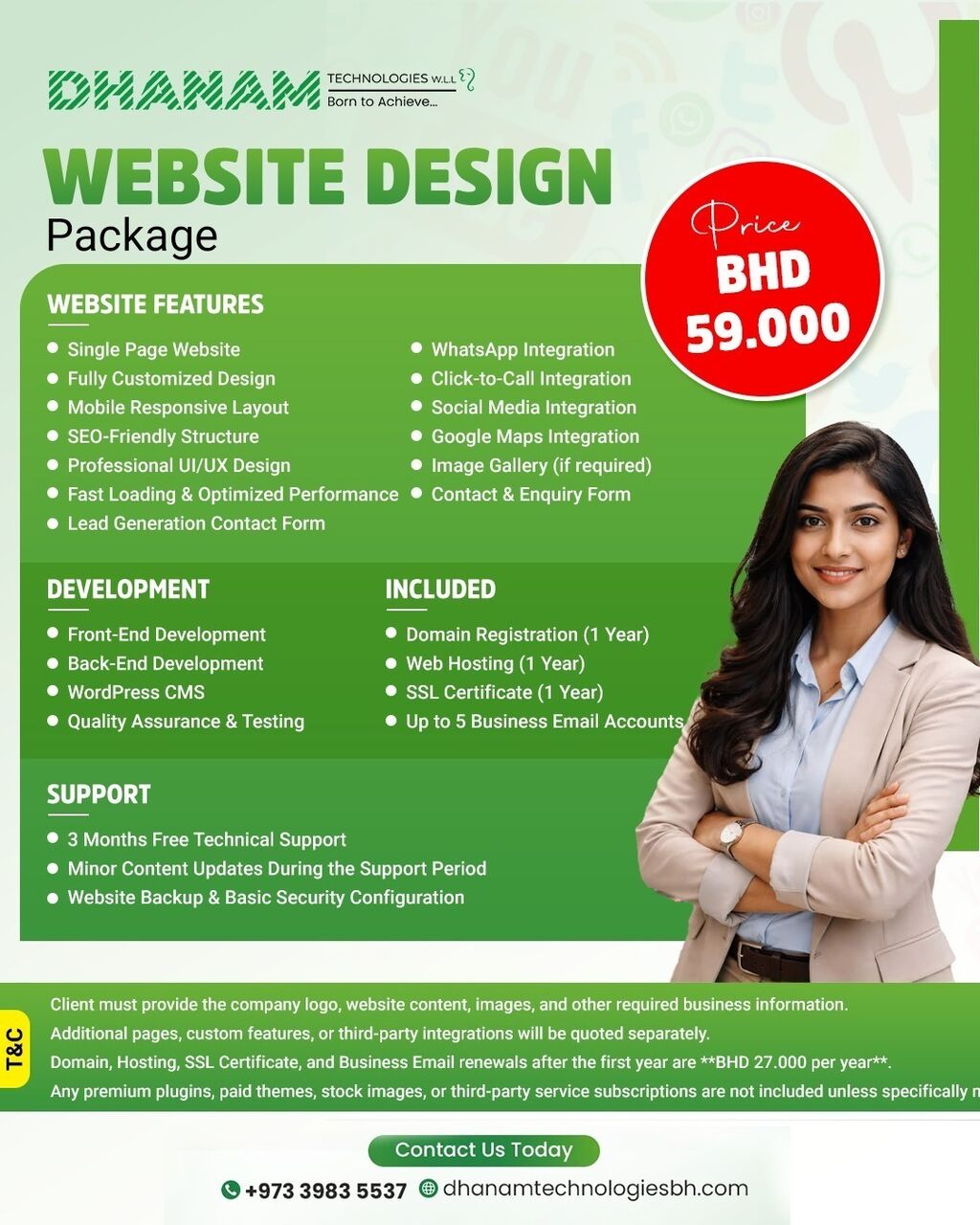 Manama, Marketing, Today Offer- PROFESSIONAL WEBSITE DESIGN IN BAHRAIN &ndash; ONLY 59 BD!