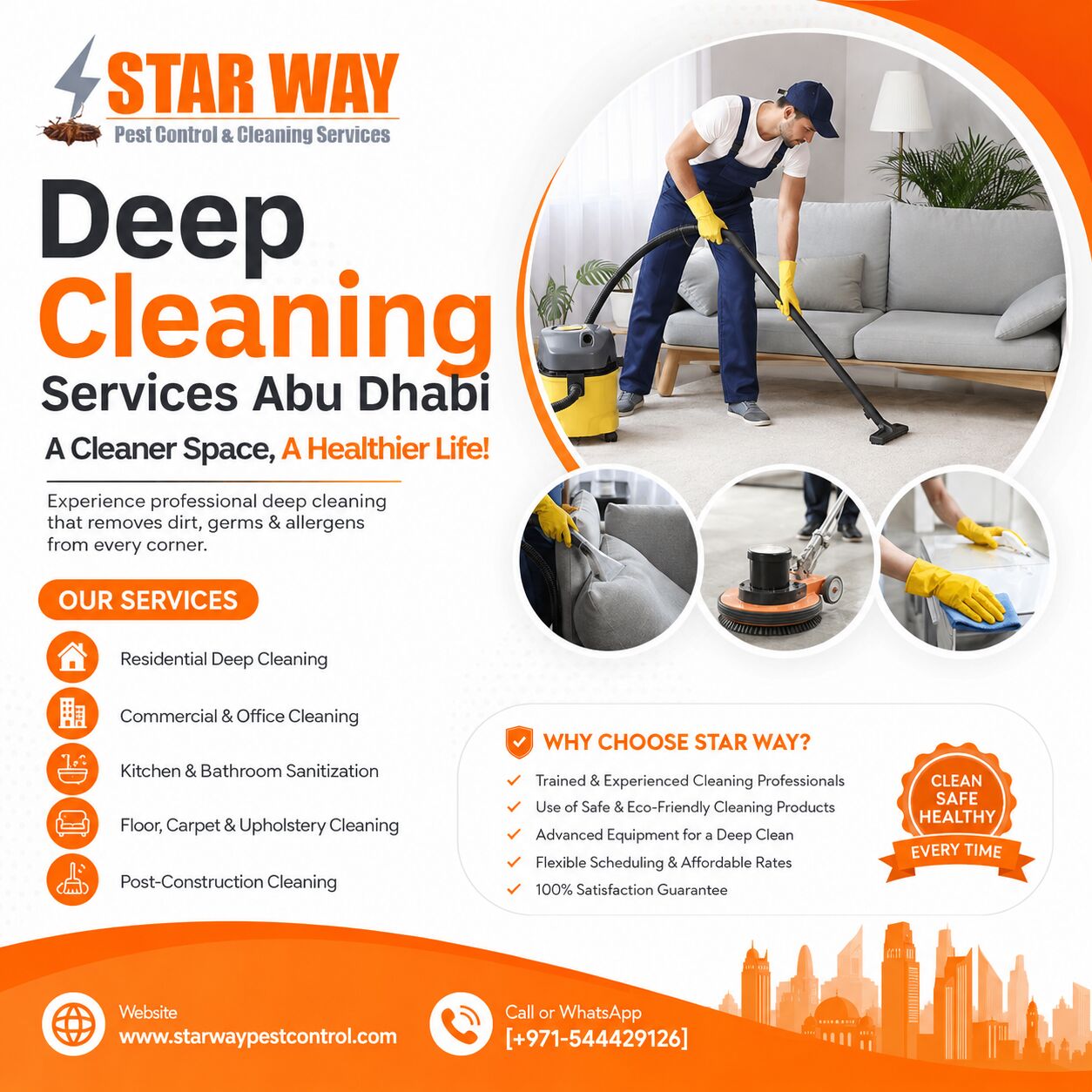 Abu Dhabi, Cleaning, Transform Your Space With Professional Deep Cleaning Services In Abu Dhabi &ndash; Call 971 5444