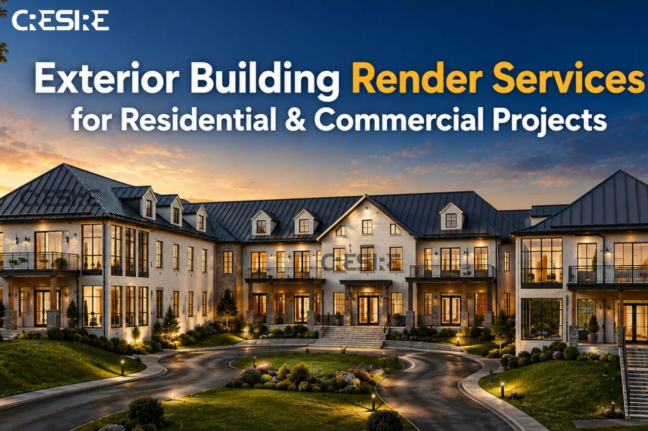 New York, Business, Exterior Building Render Services For Residential & Commercial Projects