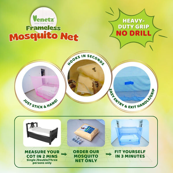 Chennai, Household Items, INR 1,  Buy 4-Person Mosquito Net For Family &ndash; Easy 30-Second Setup
