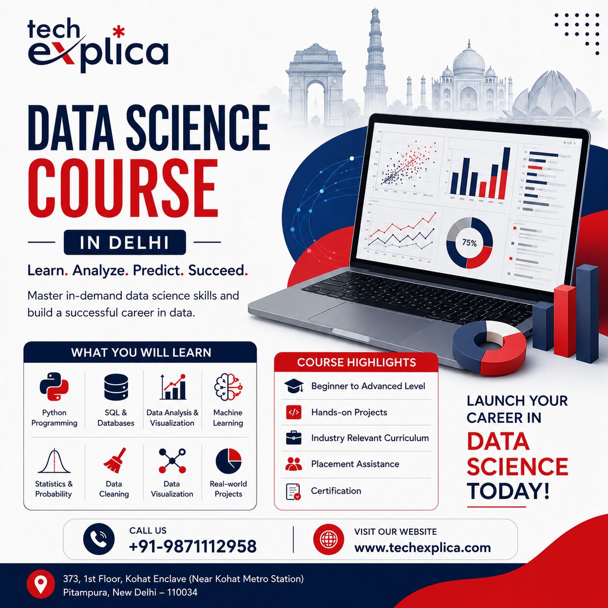 New Delhi, Lessons Offered, Data Science Course In Delhi