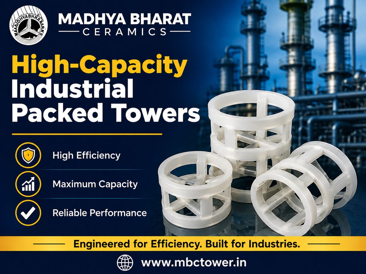 Bhopal, Materials, PP Pall Rings Manufacturer For Efficient High-Capacity Tower Packing
