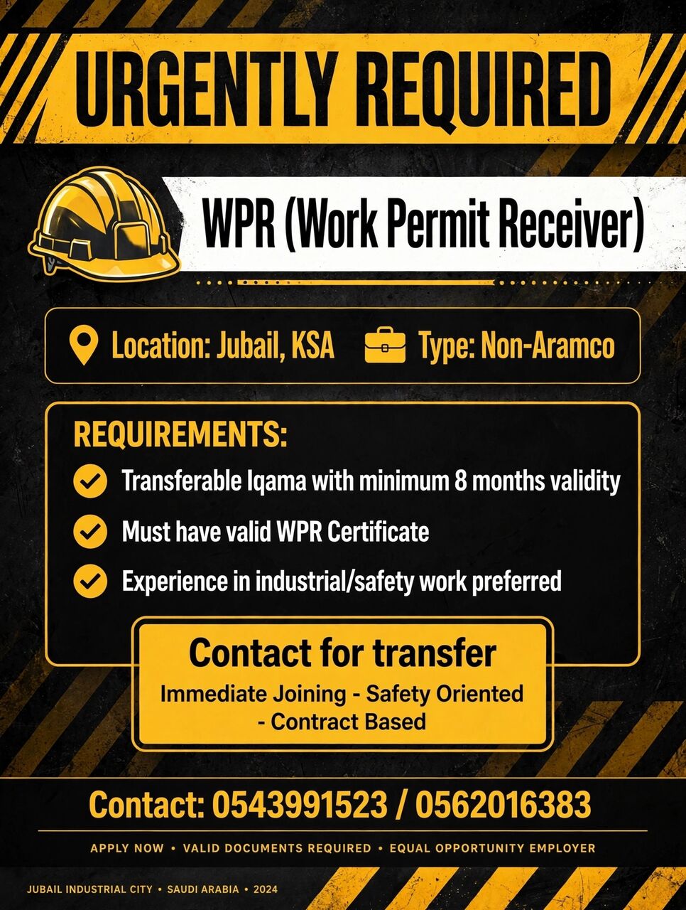 Jubail, Jobs, WPR Non Aramco