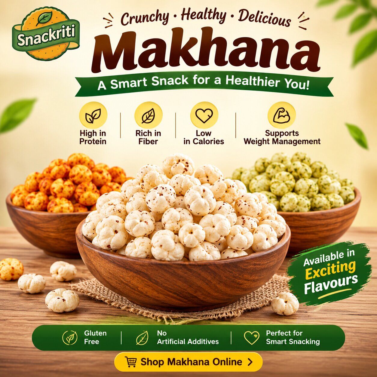 Mumbai, Food, Flavoured Makhana &ndash; Delicious Roasted Fox Nuts | SNACKRITI