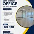 BHD 530,  160 Sq. Meter,  Modern Semi-Fitted Office For Rent In Sanabis | High Floor | Prime Tower Location