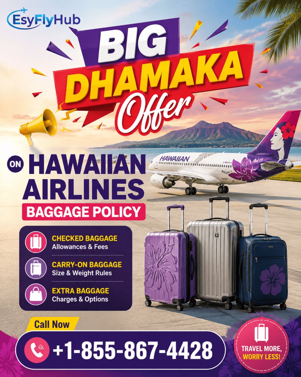 New York, Travel, Big Dhamaka Offer On Hawaiian Airlines Baggage Policy