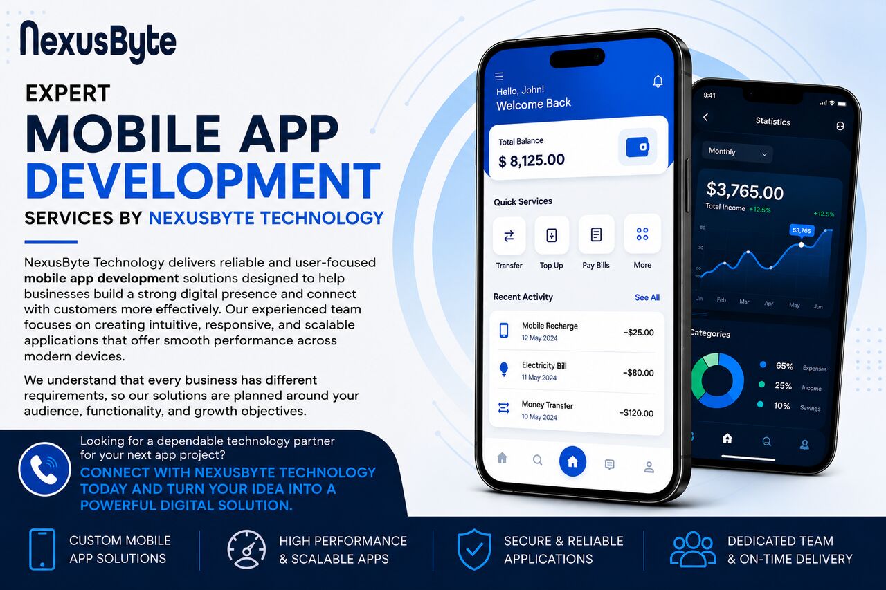 Sydney, Software Development, Expert Mobile App Development Services By NexusByte Technology