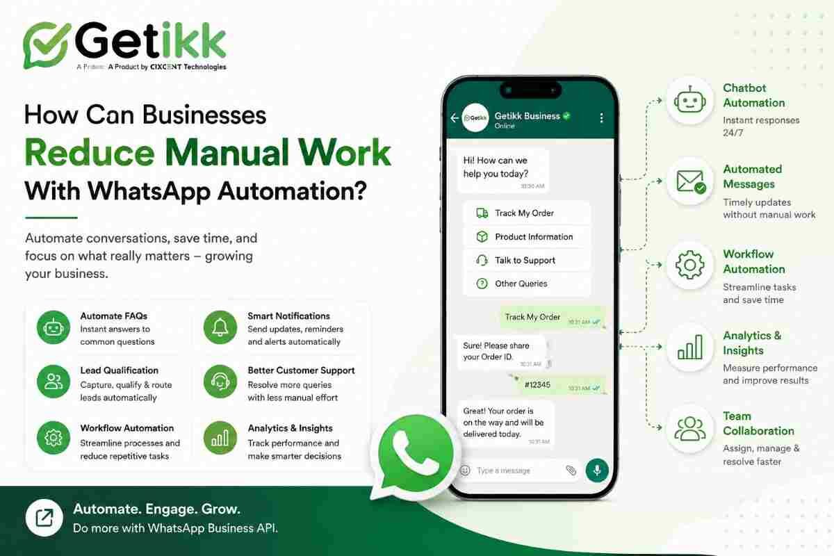 Hyderabad, Computer, How Can Businesses Reduce Manual Work With WhatsApp Automation?