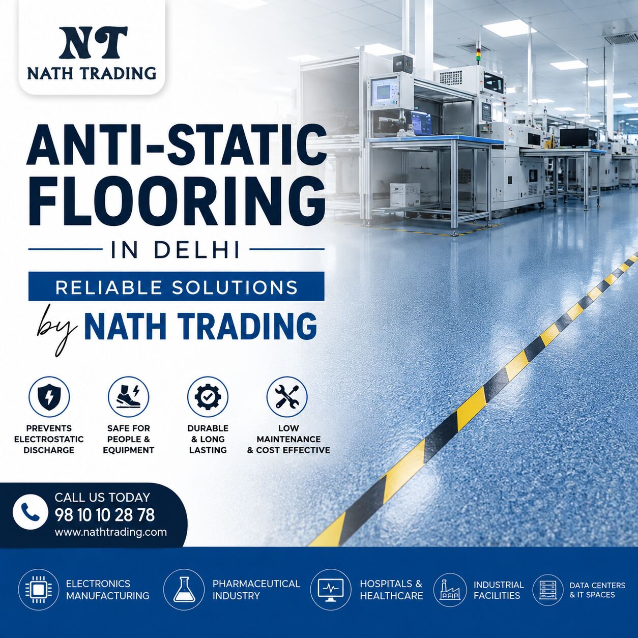 New Delhi, Business, Anti-Static Flooring In Delhi Reliable Solutions By Nath Trading