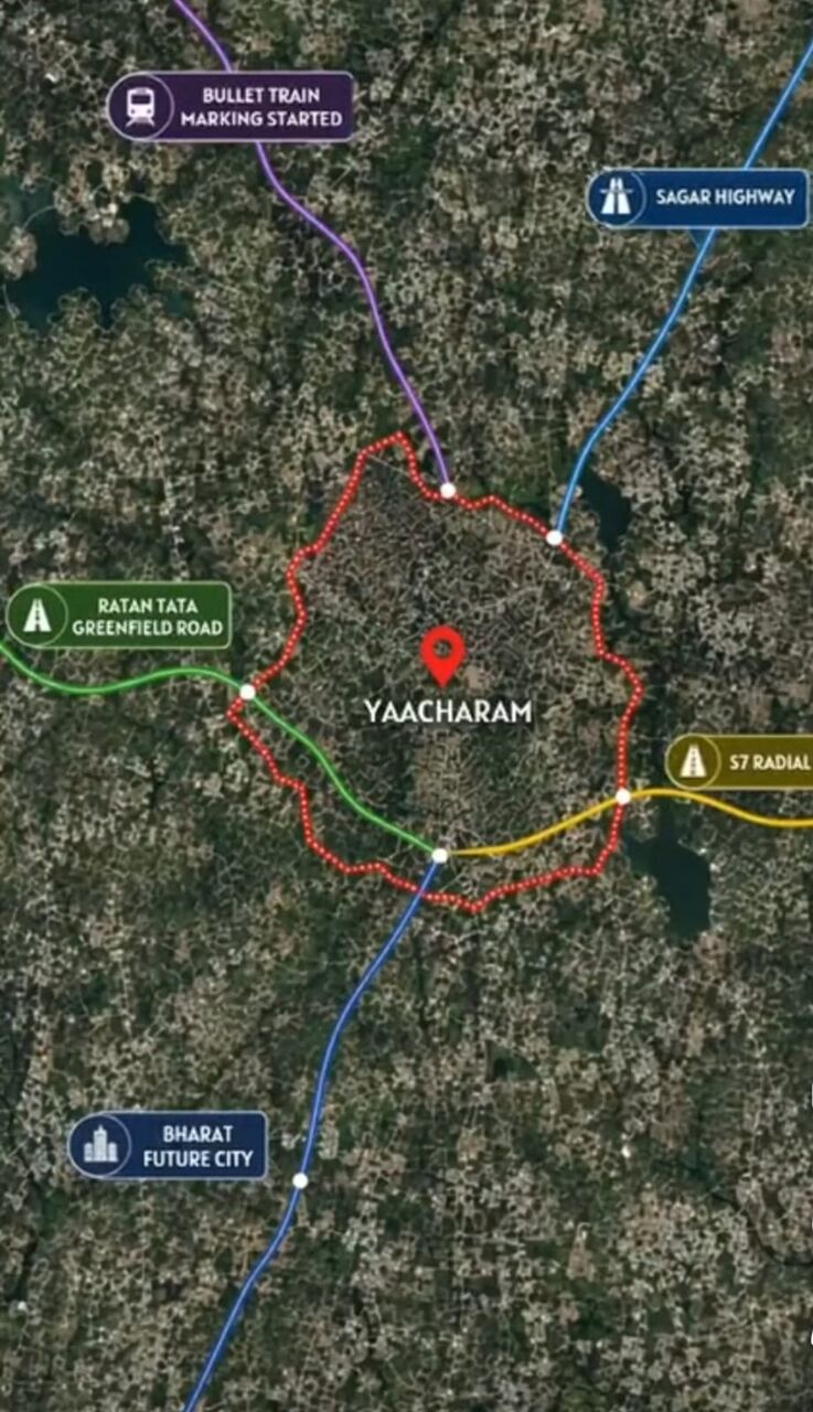 Hyderabad, Residential Plots, INR 12500,  165 Sq. Yard,  DTCP & RERA  APPROVED Open Plots For Sale @ Yacharam