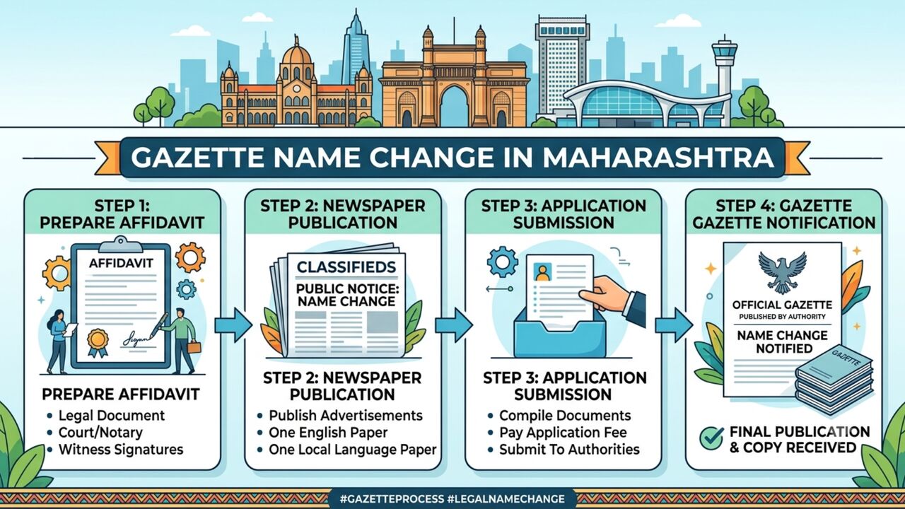 New Delhi, Legal, Legal Gazette Name Change Service In Maharashtra By Vakil India