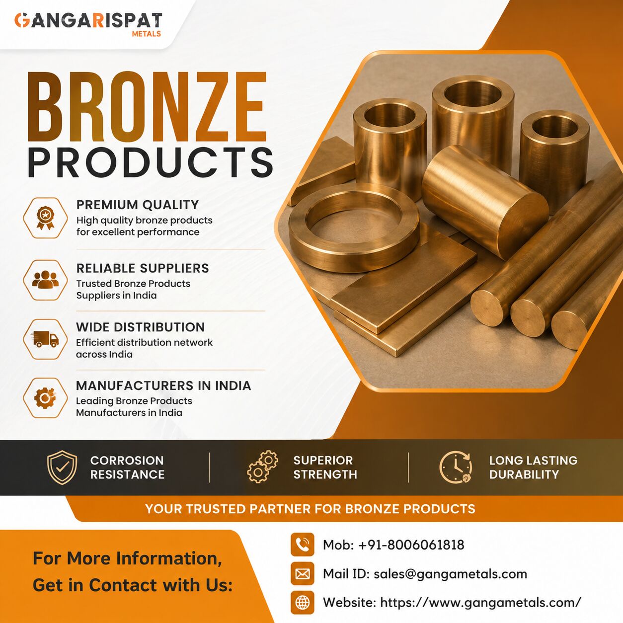 Ahmedabad, Wholesale Products, Reliable Bronze Products Distributors For Industrial Applications