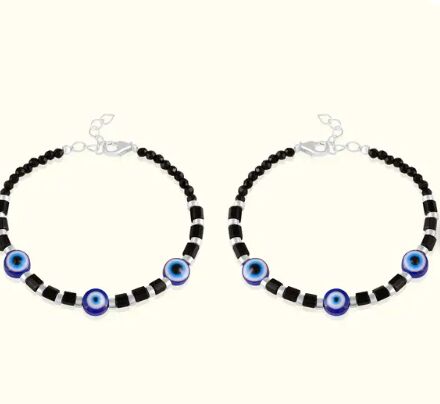 Mumbai, Jewelry, INR 1400,  Silver Baby Bracelets & Silver Nazariya For Newborns | MK Ghare Jewellers