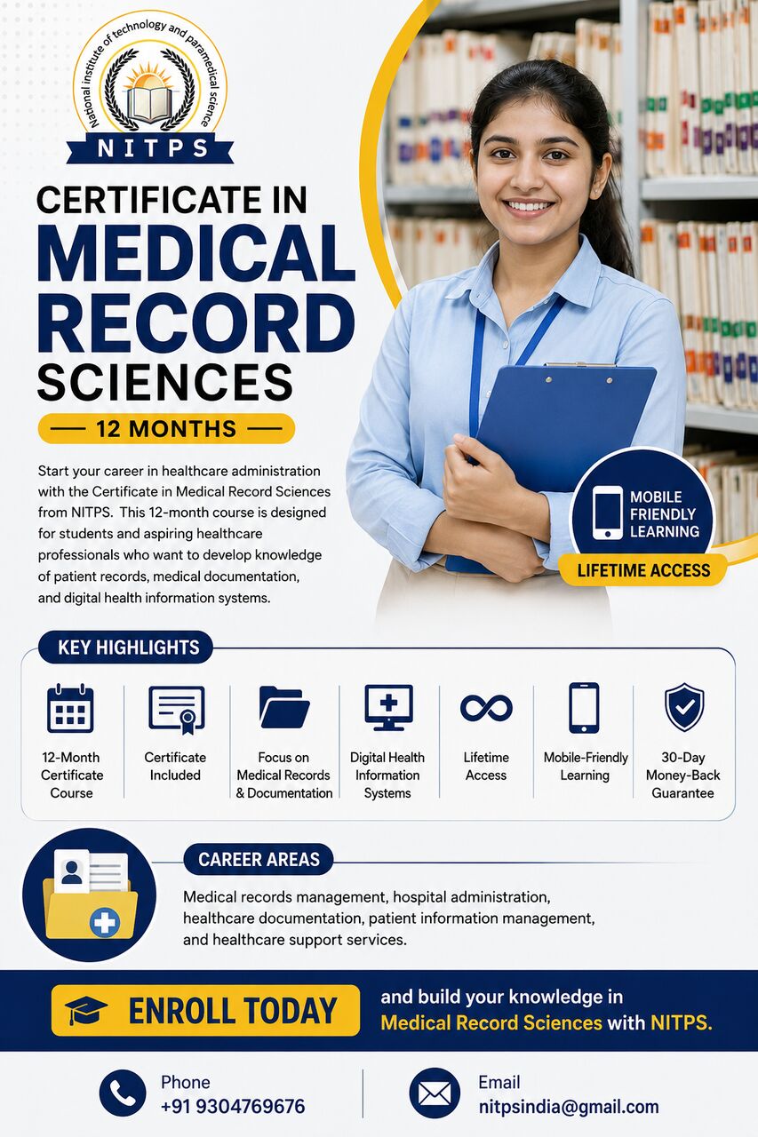 Ghaziabad, Education, Certificate In Medical Record Sciences &ndash; 12 Months