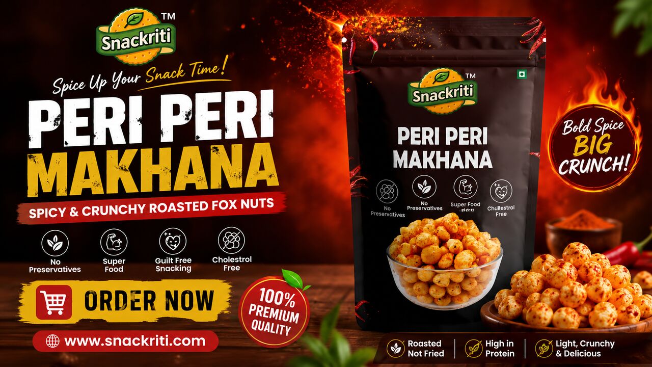 Noida, Food & Drink, Peri Peri Makhana &ndash; Spicy & Crunchy Roasted Fox Nuts