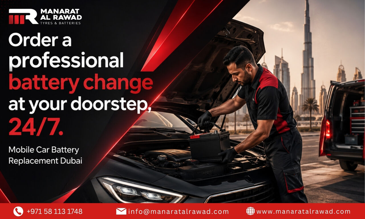 Dubai, Automotive, Order A Professional Battery Change At Your Doorstep, 24/7.