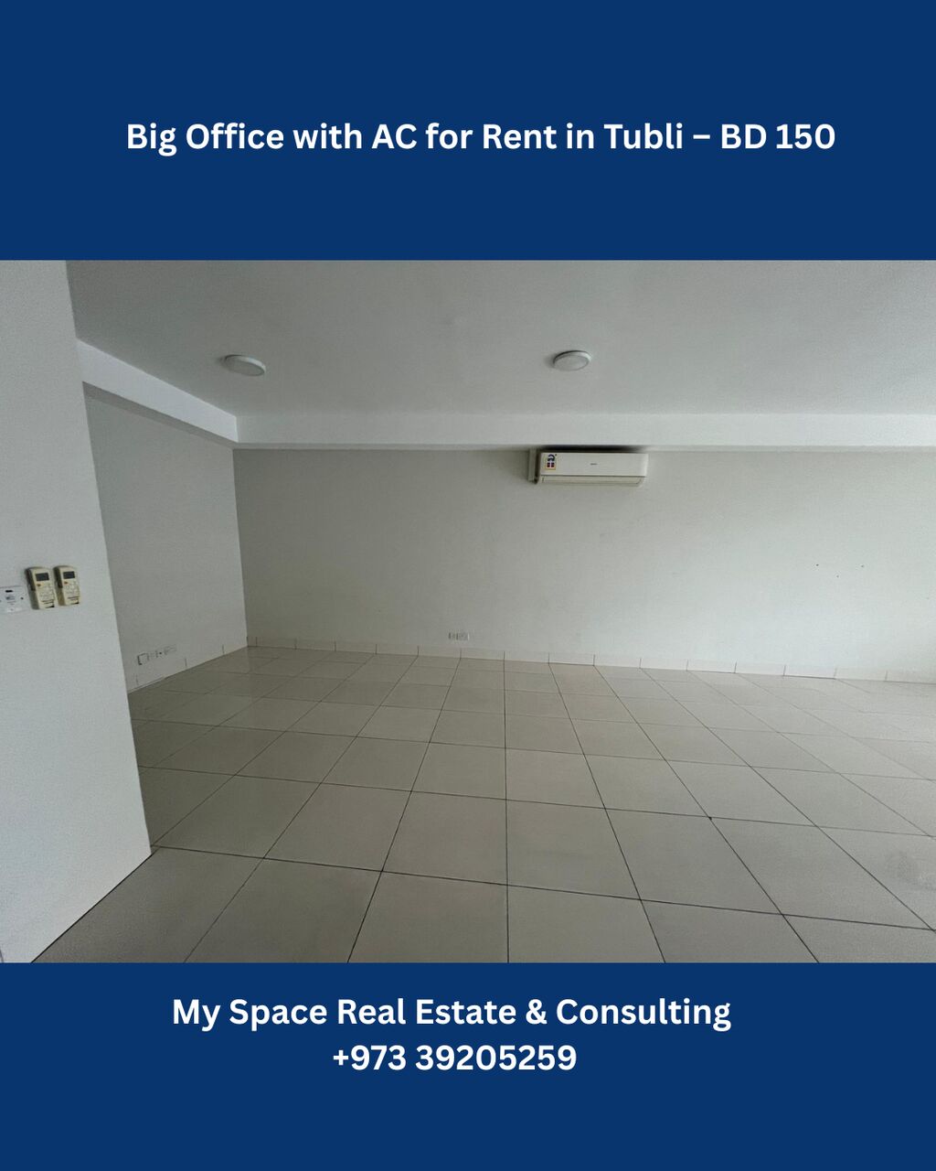 Tubli, Offices, BHD 150,  90 Sq. Meter,  Big Office With AC For Rent In Tubli