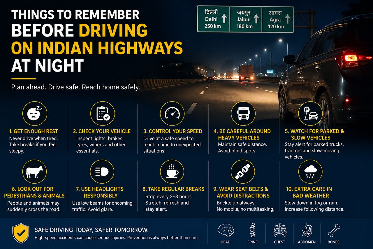 Meerut, Health, Things To Remember Before Driving On Indian Highways At Night