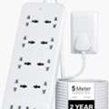 INR 1749,  FEDUS 8 Sockets Surge Protector With USB-A & USB-C Ports 5M